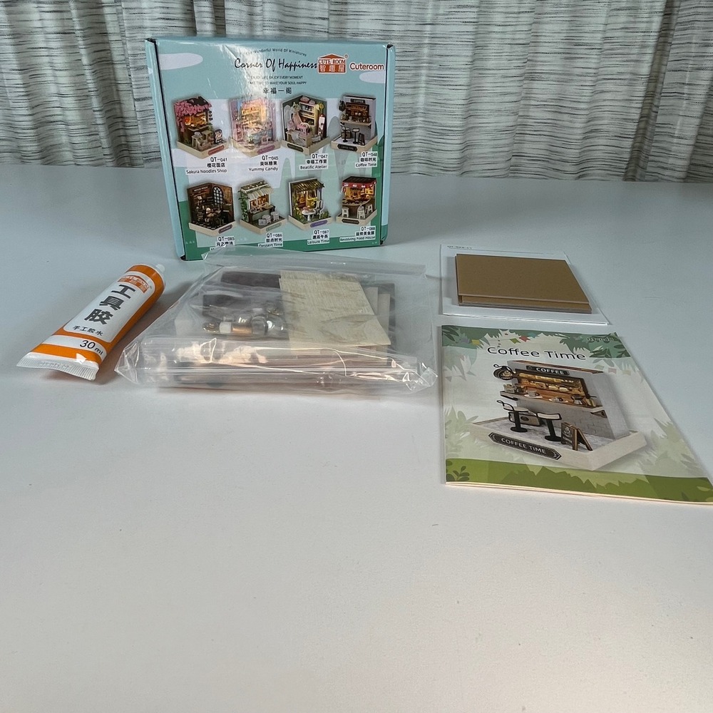 CuteRoom DIY Miniature Dollhouse Kit Coffee Time Unisex OS New 3D Wooden Puzzle